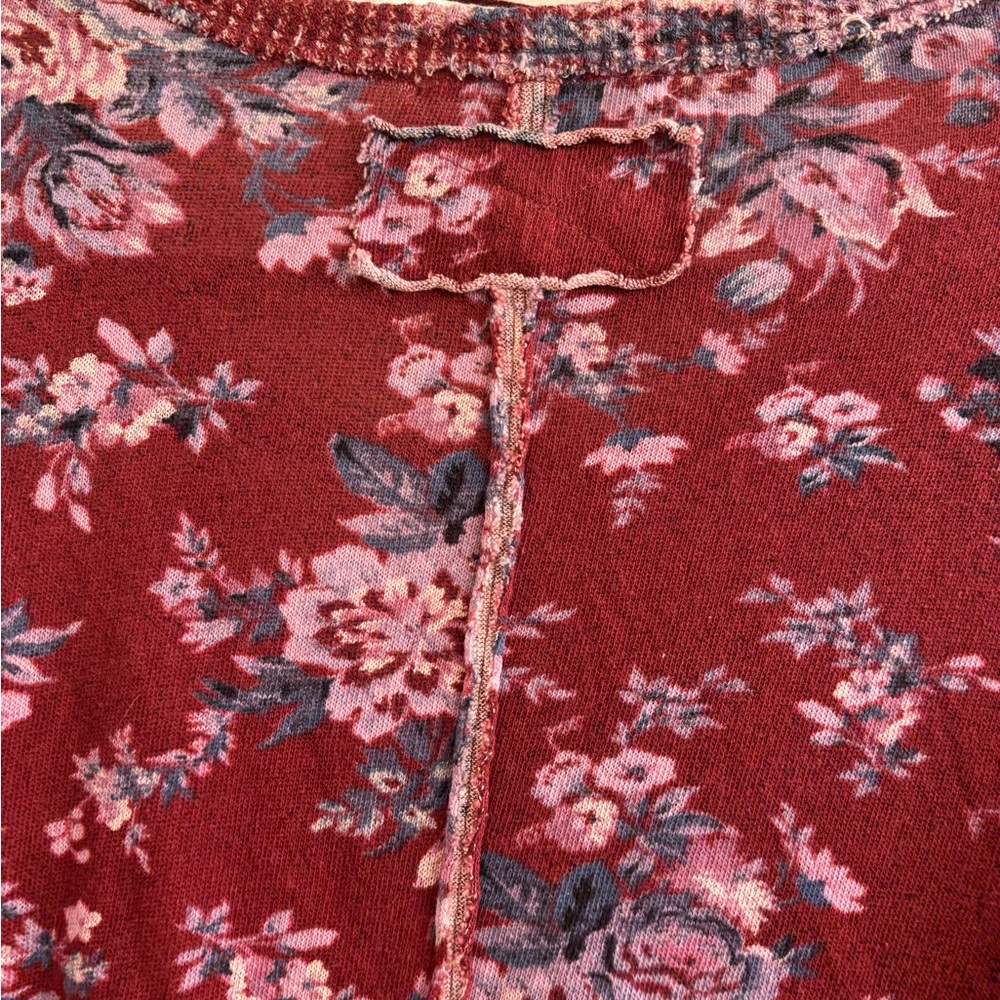 FREE PEOPLE You And Me Floral Tee Sz Oversized Medium - Picture 6 of 8
